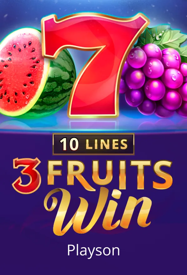 3 Fruits Win: 10 lines