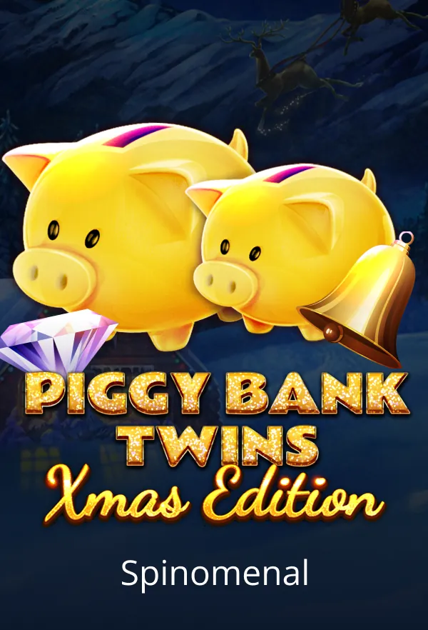 Piggy Bank Twins Xmas